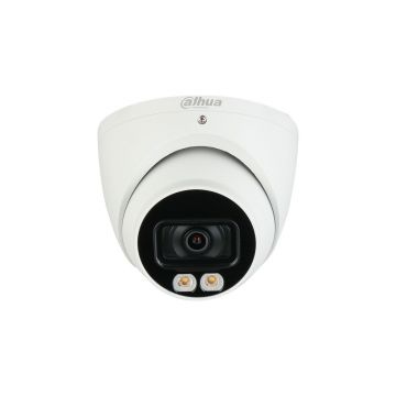 Camera supraveghere Dome cu iluminare duala Dahua HAC-HDW1500T-IL-A-0280B-S2, 5 MP, IR/lumina alba 40 m, 2.8 mm, microfon