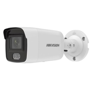 Camera supraveghere IP exterior Hikvision ColorVu DS-2CD2027G2-L4C, 2 MP, 4 mm, lumina alba 40 m, PoE, slot card