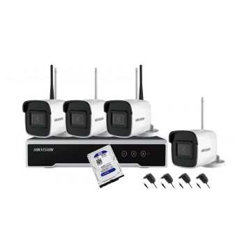 Kit de supraveghere Hikvision WI-FI, 4mpx si Hard Disk 1 TB