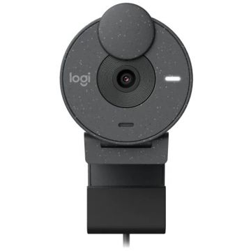 Logitech Camera web Logitech Brio 300, Full HD 1080p, RightLight 2, 70 FoV, USB-C, Privacy - Gri