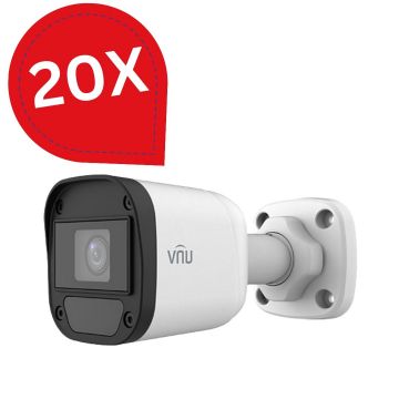 Pachet 20 bucăți Cameră supraveghere AnalogHD, 2MP, lentilă 2.8mm, IR20m, IP67 UNV UAC-B112-F28