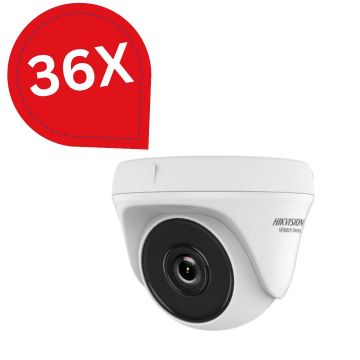 Pachet 36 bucăți Camera supraveghere Hikvision Turbo HD Dome HWT-T120-P 2MP seria HiWatch 2.8mm IR 20m