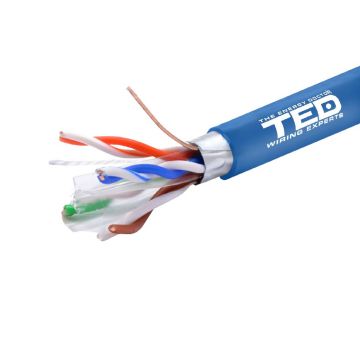 Cablu FTP cat.6 cupru integral 0,51 albastru rola 305ml TED Wire Expert TED002426