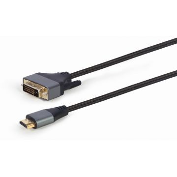 Cablu video Gembird HDMI Male - DVI Male, 1.8 m, Negru Cablu video Gembird HDMI Male - DVI Male, 1.8 m, Negru