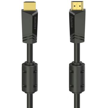 Cablu video Hama HDMI Male - HDMI Male, v1.4, 15 m, Negru