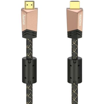 Cablu video Hama HDMI Male - HDMI Male, v2.0, 0.75 m, Negru