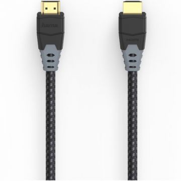Cablu video Hama HDMI Male - HDMI Male, v2.1, 1.5 m, Negru