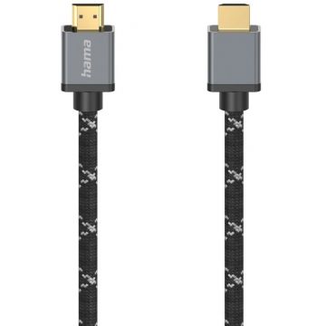 Cablu video Hama HDMI Male - HDMI Male, v2.1, 1 m, Negru