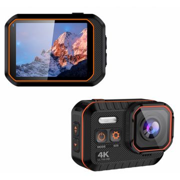 Camera de actiune iSEN Action Camera 002, Negru, 4K, UltraHD, HD 2.0 , Filmare 170 , Wi-Fi, Lumina SOS, Car mode, Detectie miscare,1050 mAh