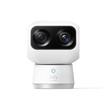 Camera de supraveghere interior eufy Security S350 Interior, Dual Camera, Pan&Tilt, Rezolutie 4K UHD, 8× Zoom, 360° PTZ, AI, Dual-Band Wi-Fi (Alb)