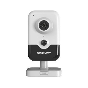 Camera de supraveghere interior IP AcuSense Hikvision Cube DS-2CD2446G2-I28C, 4 MP, 2.8 mm, PIR 8 m, IR 10 m, microfon si difuzor, slot card, PoE