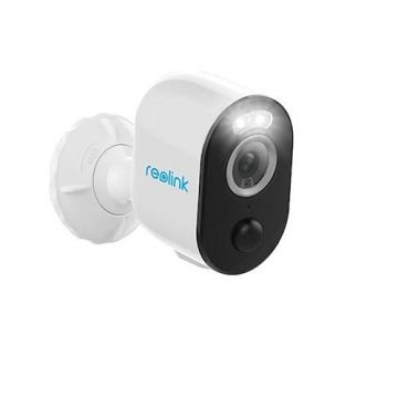 Camera de supraveghere Reolink Argus 3 Pro Wi-Fi, 4 MP, IR 10 m, color noaptea 10 m, PIR, sirena, 6000mAh, slot card, microfon, detectie oameni/vehicule (Alb)