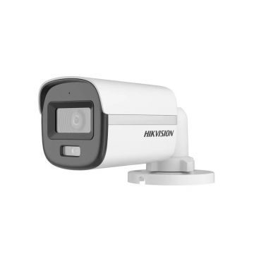 Camera supraveghere exterior ColorVu Hikvision DS-2CE10KF0T-LFS(2.8MM), 3K, Smart Hybrid cu LED alb si IR 20 m, microfon, 2.8 mm