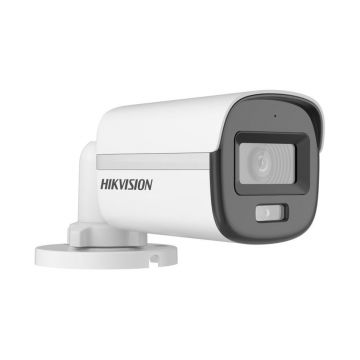 Camera supraveghere exterior ColorVu Hikvision DS-2CE10KF0T-LFS(3.6MM), 3K, Smart Hybrid cu LED alb si IR 20 m, microfon, 3.6 mm