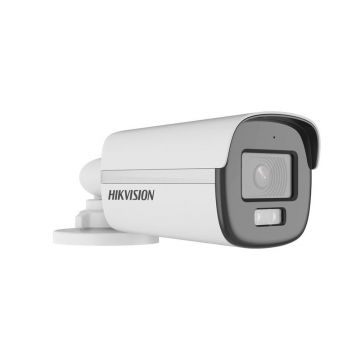 Camera supraveghere exterior ColorVu Hikvision DS-2CE12KF0T-LFS(2.8MM), 3K, Smart Hybrid cu LED alb si IR 40 m, 2.8 mm, microfon