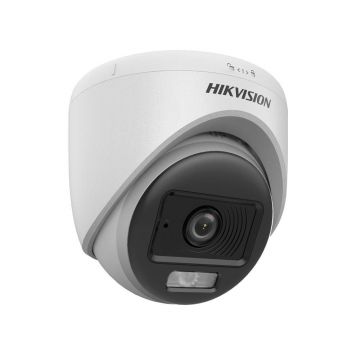 Camera supraveghere exterior ColorVu Hikvision DS-2CE70KF0T-LPFS(2.8MM), 3K, Smart Hybrid cu LED alb si IR 20 m, 2.8 mm, microfon