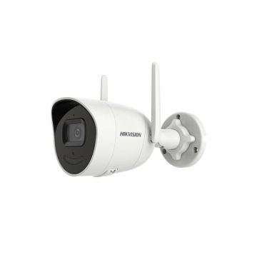 Camera supraveghere exterior IP Wi-Fi Hikvision DS-2CV2021G2-IDW4E, 2 MP, audio bidirectional, 4 mm, slot card, IR 30 m