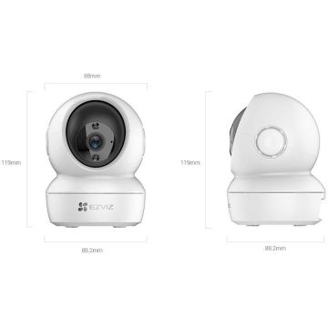 Camera supraveghere EZVIZ WiFi 2MP IR 10m lentila 4mm Pan Tilt - CS-H6C-R101-1G2WF Camera supraveghere EZVIZ WiFi 2MP IR 10m lentila 4mm Pan Tilt - CS-H6C-R101-1G2WF