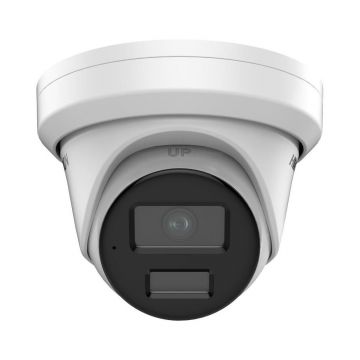 Camera supraveghere IP exterior Dome AcuSense Hikvision DS-2CD2323G2-IU2D, 2 MP, 2.8 mm, IR 30 m, slot card, microfon, PoE