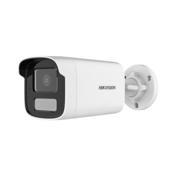 Camera supraveghere IP exterior Hikvision DS-2CD1T83G2-LIUF(4MM), 8 MP, Smart Hybrid cu LED alb si IR 50 m, 4 mm, slot card, microfon, PoE