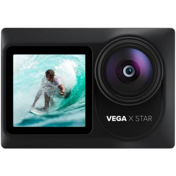 Camera video sport Niceboy VEGA X Star, WiFi, Display LCD 2inch + 1.4inch, 20Mpx, 170 grade, 4K@30fps, 2.7K@30fps, Full HD@120fps, MicroSD, Slow-Motion, Spectrum HQ, timer, time lapse (Negru)
