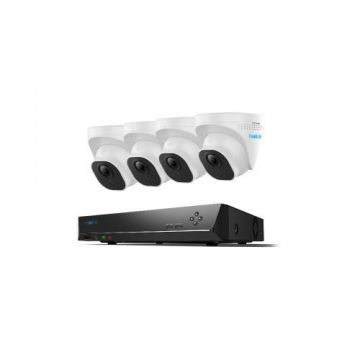 Kit de supraveghere video Reolink RLK8-520D4 IP exterior , 4 camere, 5 MP, IR 30 m, 4 mm, microfon, HDD 2 TB