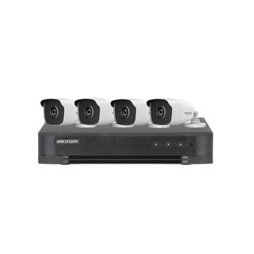 Sistem supraveghere exterior basic Hikvision HiWatch HW-4C5MP-40M, 4 camere, 5 MP, IR 40 m, 2.8 mm
