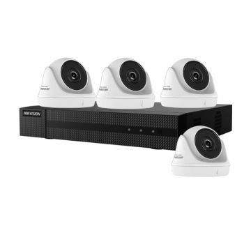 Sistem supraveghere interior basic Hikvision HiWatch HW-4INTIR20-2MP, 4 camere, 2 MP, 2.8 mm, IR 20 m