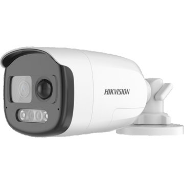 Camera AnalogHD ColorVu 2MP cu PIR si alarma incorporata, lentila 2.8mm, lumina alba 40 m, Audio - HIKVISION - DS-2CE12DF3T-PIRXOS-2.8mm