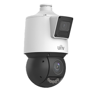 Camera Dual-lens IP, PTZ, 4MP, 25X, IR100m&WL30m, AutoTracking, Audio, Alarm, PoE, IP66 - UNV - IPC94144SFW-X25-F40C