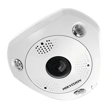 Camera fish-eye 6MP, lentila 1.27mm, IR 15m, Audio, Alarma, PoE, IP67, IK10 - HIKVISION
