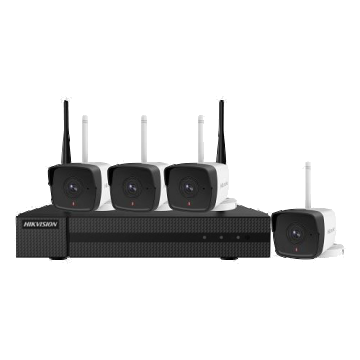 KIT WIFI 4 camere Bullet 2MP + NVR - HiWatch by Hikvision