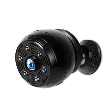 Resigilat Mini Camera Video WiFi Techstar® V10, 1280 x 720P, Unghi 70°, Micro SD, Vizibilitate Nocturna, Senzor Miscare, Microfon, pentru Animale de Companie, Camera copilului, Birou, Negru