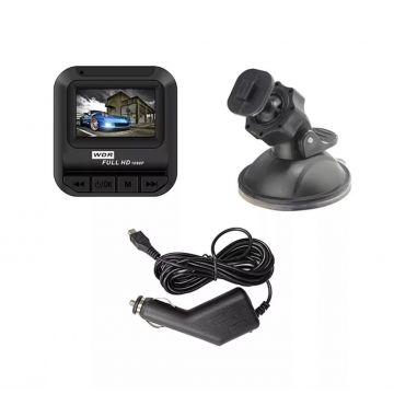 Camera Auto DVR, 1080p, Patrata, Full Hd, Negru,Accident Rutier,Unghiul de vedere de 140 grade