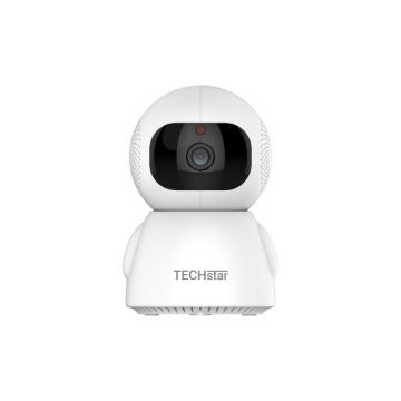 Camera de Supraveghere IP Wifi Techstar® IC35, 3MP Full HD+ 1536P, Night Vision, IR-CUT, Detectare Miscare, MicroSD Card, Cloud, Rotire Orizontal si Vertical 355°, Conexiune Hotspot Wireless