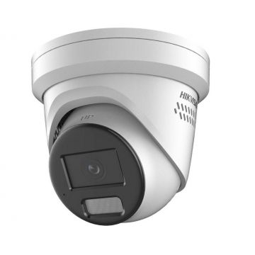 Cameră supraveghere IP ColorVu cu lumină stroboscopică și avertizare sonoră Dome 4 Megapixeli Lentilă 4mm Lumină Albă 30m Hikvision DS-2CD2347G2LSUSL4