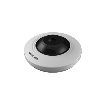 Camera supraveghere IP Dome Fisheye HikVision DS-2CD2955FWD-I, 5MP, 1.05 mm, IR 8 m, slot card, PoE