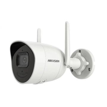 Cameră supraveghere IP Wi-Fi Bullet 4 Megapixeli Lentilă 2.8mm Infraroșu 30m Slot Card Microfon și Difuzor Hikvision DS-2CV2046G0-IDW2D