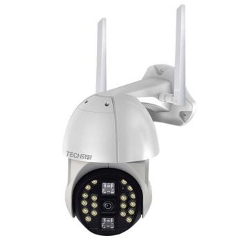 Camera Supraveghere PTZ Techstar® 904, 2MP, FullHD, Lumina Infrarosie si LED, Control Vertical + Orizontal, Audio Bidirectional, Detectarea Miscarii, P2P, Cloud, Slot MicroSD, Auto-Tracking