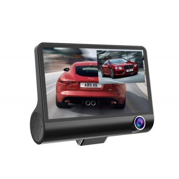 Camera Video Auto Dubla FullHD cu Ecran Urias de 4 inch Z10 si Unghi de 170°