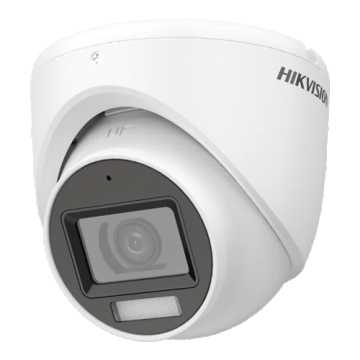 Dual Light - Camera analog 2MP, lentila 2.8mm, IR 30m, WL 20m, TVI/AHD/CVI/CVBS, Mic., IP67 - HIKVISION - DS-2CE76D0T-LMFS-2.8mm