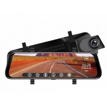 Resigilat Camera Video Auto Premium Tip Oglinda T108 Dubla Full HD Ecran TouchScreen 10'' 12MP Unghi 170 Grade