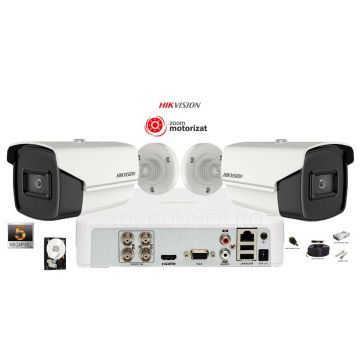 Sistem supraveghere Hikvision 2 camere 5MP(2K+),IR 40 M