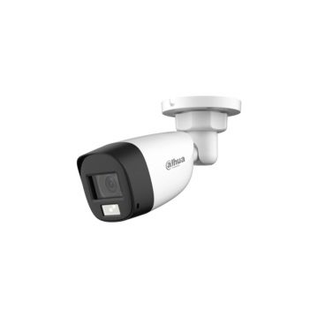 Camera supraveghere exterior cu iluminare duala Dahua Smart Dual Light HAC-HFW1500CL-IL-A-S2, 5 MP, IR/lumina alba 20 m, 3.6 mm, microfon