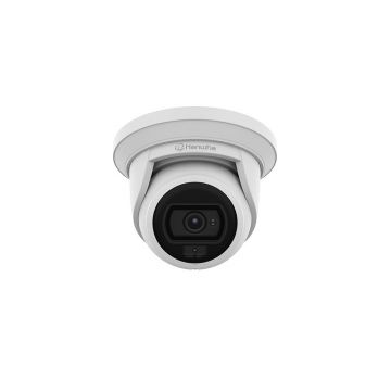 Camera supraveghere exterior IP Dome Hanwha ANE-L7012L, 4 MP, 3.0 mm, lumina calda 20 m, slot card, PoE