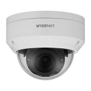 Camera supraveghere exterior IP Dome Hanwha ANV-L6082R, 2 MP, motorizata 3.3 - 10.3 mm, IR 30 m, slot card, PoE