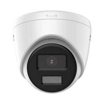 Camera supraveghere exterior IP Dome HikVision ColorVu DS-2CD1327G2-L(2.8MM), 2 MP, 2.8 mm, lumina calda 30 m, slot card, PoE