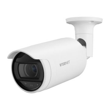 Camera supraveghere exterior IP Hanwha ANO-L7082R, 4 MP, 3.3~10.3 mm, motorizata, IR 30 m, slot card, PoE