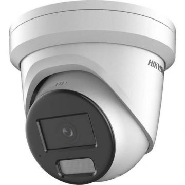 Camera supraveghere Hikvision DS-2CD2387G2-LU28C, ColorVu, IP, Dome, 8 MP, Lentila 2.8 mm, IR 30 m, PoE, slot card (Alb)