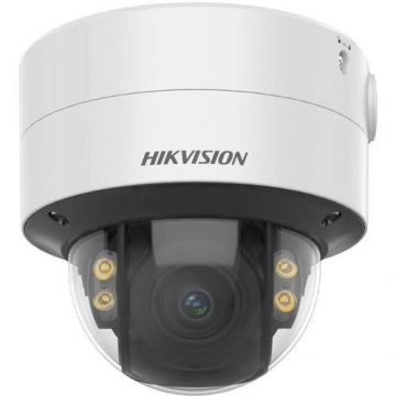 Camera supraveghere Hikvision DS-2CD2747G2-LZSC, ColorVu, IP Dome 4 Megapixeli lentila 3.6-9mm Lumina Alba 40m (Alb)